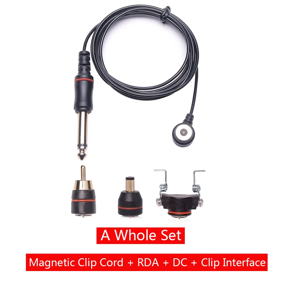 Top Trends: Tattoo Power Supply Magnetic Clip Cord RCA DC Interface Head Copper Wire Hook Line Tattoo Makeup Machine Cable Accessories Shoppable Styles