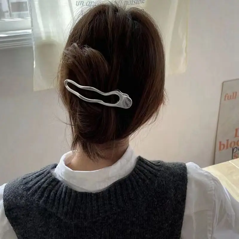 Top Trends: Geometrical Styling Gold Color Metal Hair Clip Hairpins Women Hollow Duckbill Hair Claw Pins Barrettes Fashion Girls Accessories Shoppable Styles