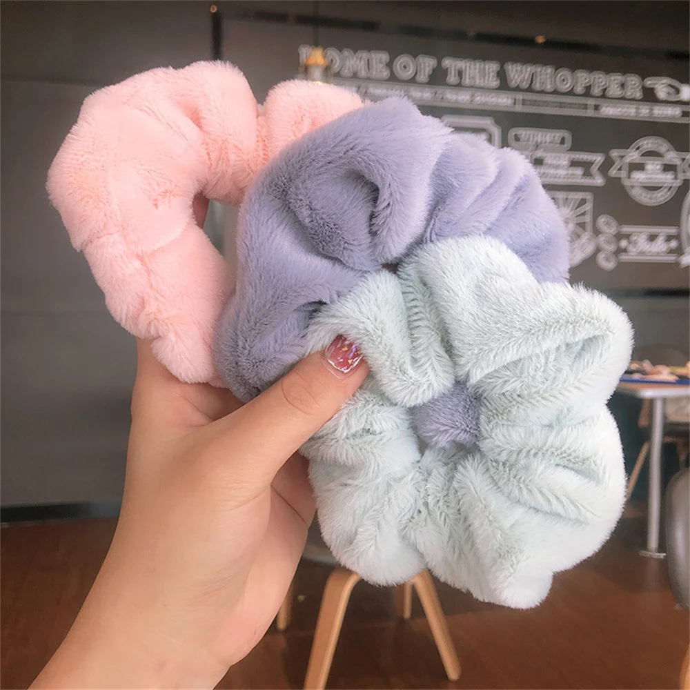 Top Trends: Fluffy Large Intestine Hair Rope Big Size Scrunchies Women Winter Soft Headwear Girl Ponytail Holder Hair Accessories Headband Shoppable Styles - Image 3