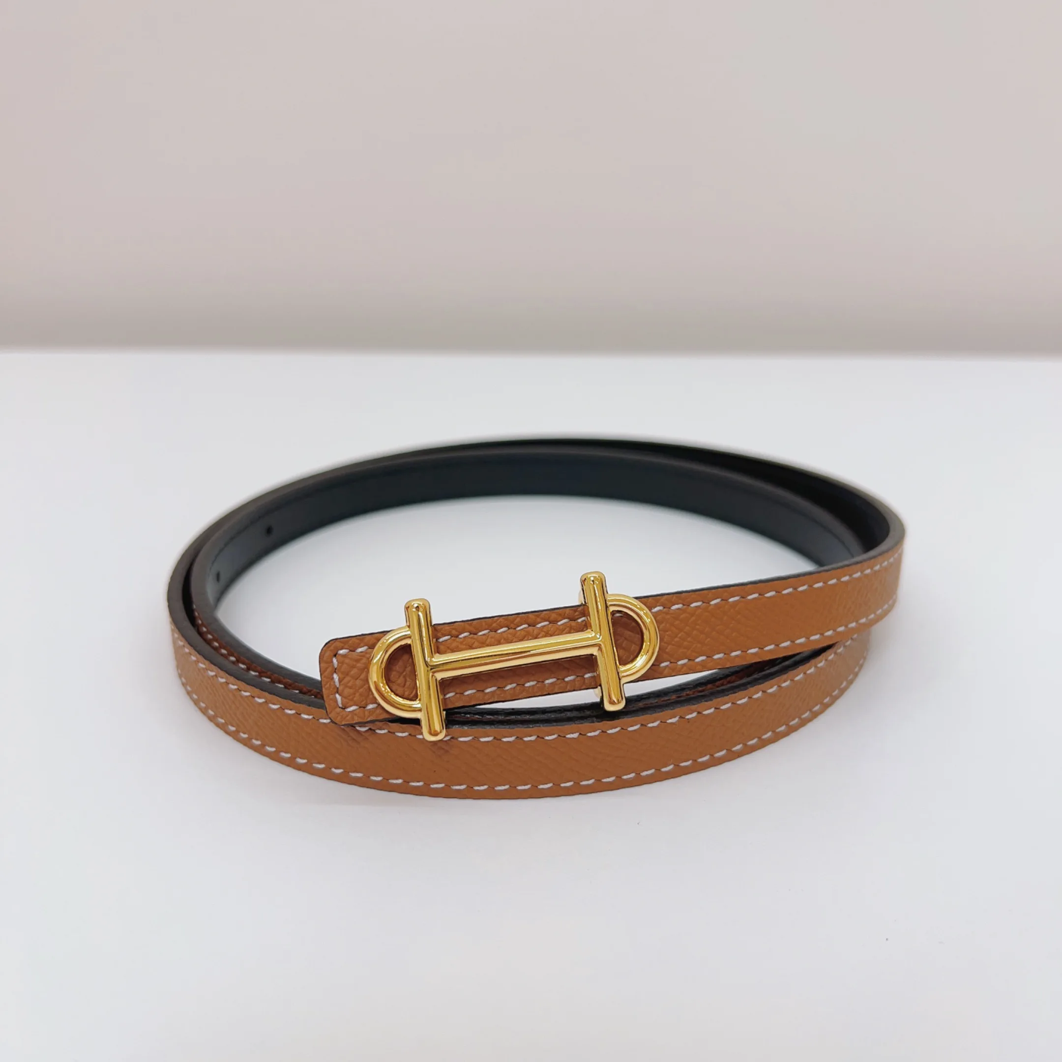 Top Trends: 2023New Genuine Leather Belt Double Sided Available Women's Fashion High Quality Luxury Brand Small Belt With Jean Sweater Shirt Shoppable Styles