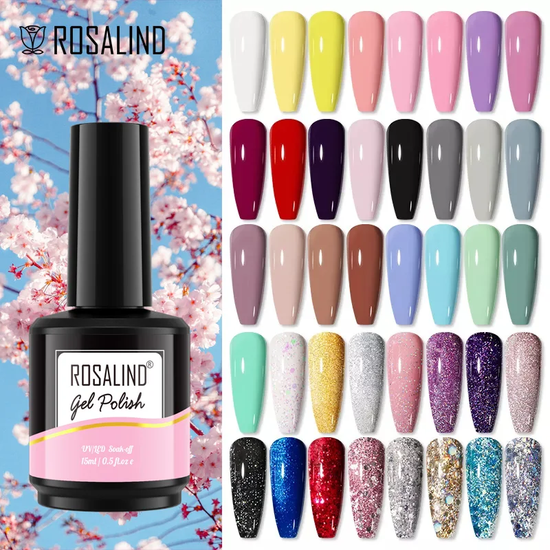 Top Trends: ROSALIND Gel Nail Polish 40 Colors Semi Permanent Manicure Nail Art Gel Varnishes Hybrid Base Top Coat For Gel Polish Shoppable Styles