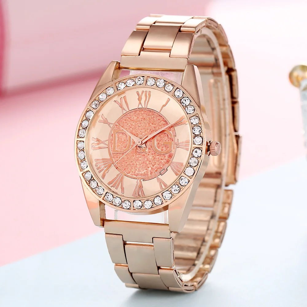 Top Trends: Rose Gold Designer DQG Watch For Women Quartz Luxury Silvery Watches Diamonds Gift Friend Women's Wristwatch Relógio Feminino Shoppable Styles - Image 5