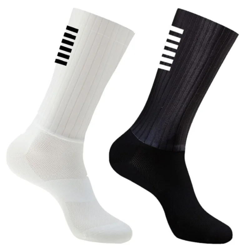 Top Trends: Anti Slip Silicone Summer Aero Socks Whiteline Cycling Socks Men Bicycle Sport Running Bike Socks Calcetines Shoppable Styles