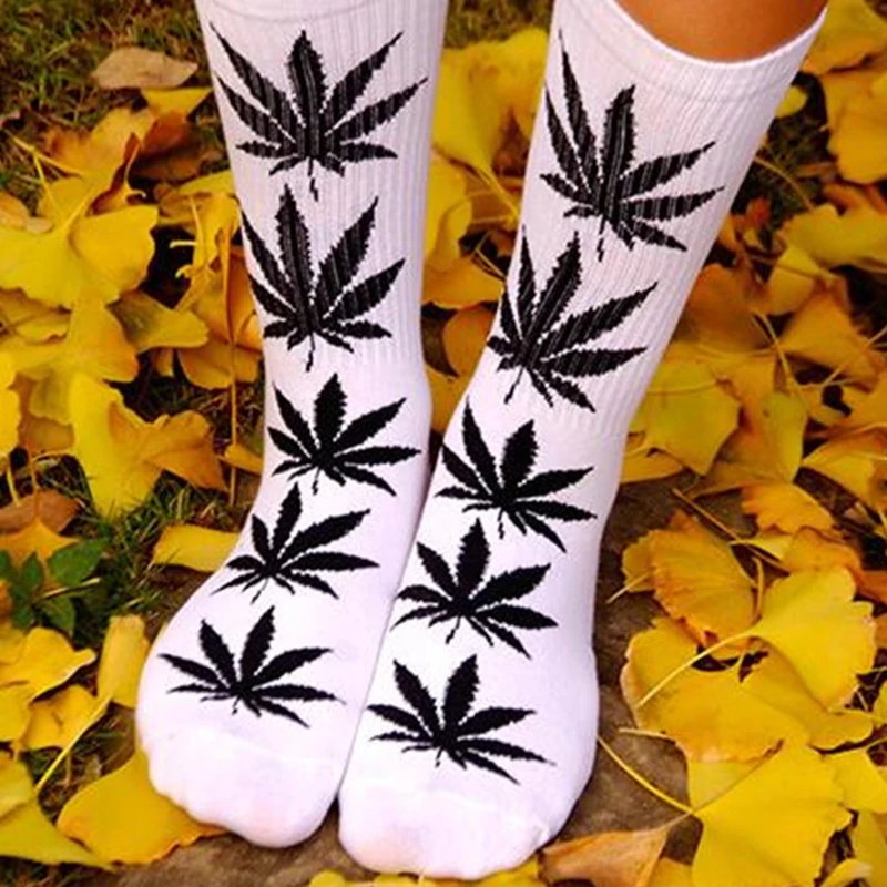 Top Trends: Winter High Quality Harajuku Chaussette Style Weed Socks For Women Men's Cotton Hip Hop Socks Man Meias Mens Calcetines Shoppable Styles