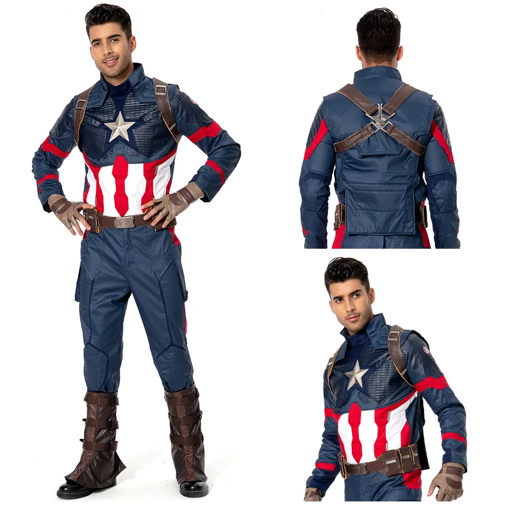 Top Trends: Steve Cosplay Costume Steven Rogers Uniform Halloween Adult Man Custom Full Set Shoppable Styles