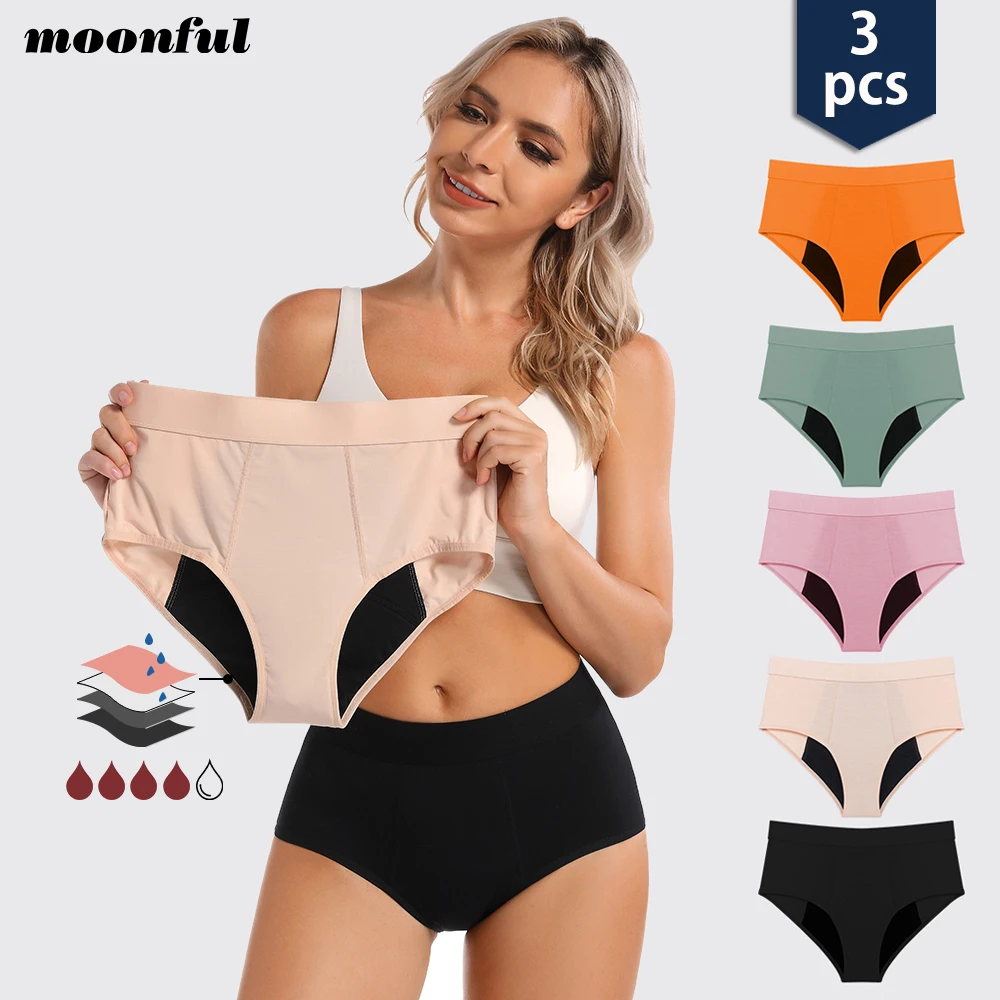 Top Trends: 3PCS / Lot Menstrual Panties Woman Very Abundant Flow Menstruation Underwear High Waist Leak Proof Period Panties For Girls Set Shoppable Styles