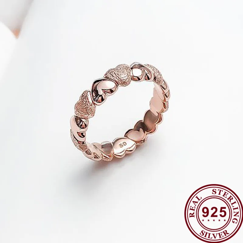 Top Trends: Original 925 кольцо Silver Pan Ring Creative Frosted Rose Gold Pan Ring For Women Wedding Party Gift Fashion Jewelry Shoppable Styles