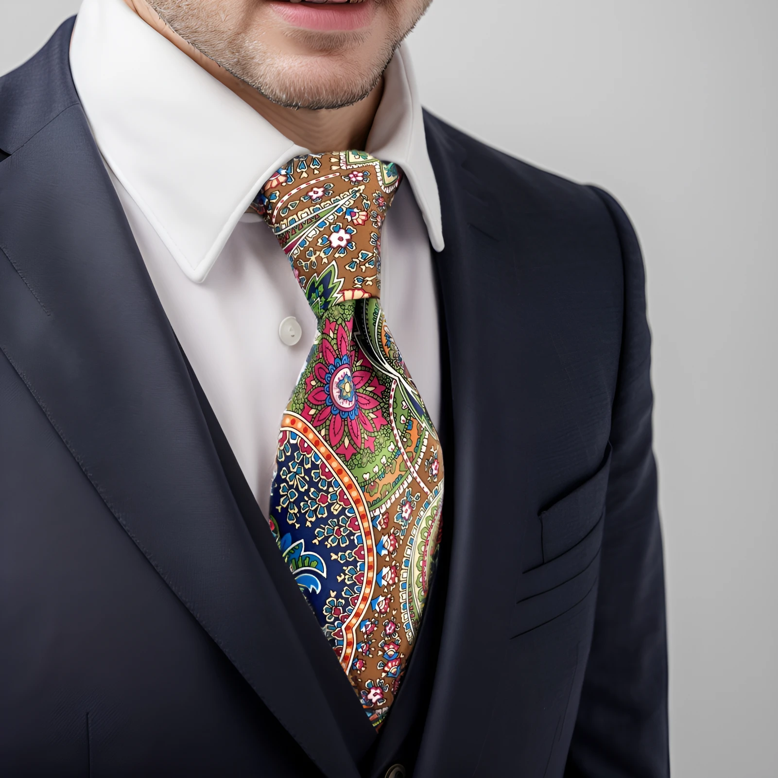 Top Trends: U31 Multicolor Geometric Mens Necktie Silk Fashion Printed Handmade Designer For Ties Gift Wedding Party Shoppable Styles