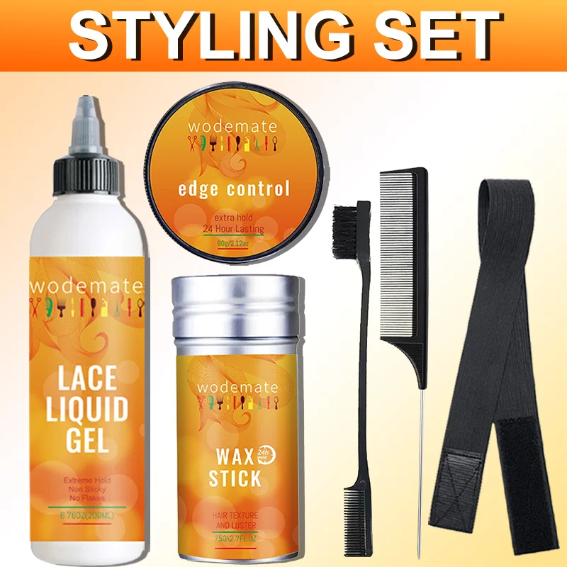 Top Trends: Lace Liquid Gel Invisible Glueless Lace Bond Gel Temporary Hold Wig Glue Adhesive+ Wax Stick For Hair Edge Control Styling Gel Shoppable Styles