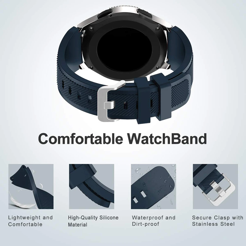 Top Trends: 22mm 20mm Silicone Band For Samsung Watch 6 / 5 / 4 / Gear S3 / Huawei Watch 4 / 3 / GT3-2 Pro Sport Bracelet Strap Amazfit GTR 3 / 4 Pro / GTS Shoppable Styles - Image 5