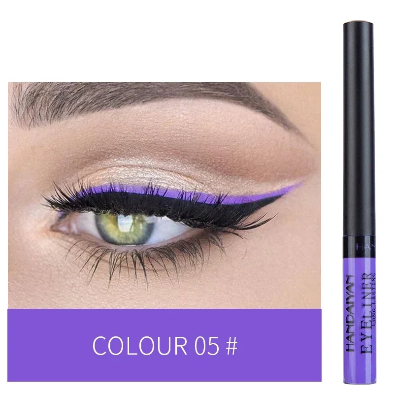 Top Trends: Yellow Liquid Eyeliner Pencil Waterproof Lasting Quick-Dry No Blooming Colorful Blue Pink Eye Liner Pen Makeup Cosmetics Tools Shoppable Styles - Image 5