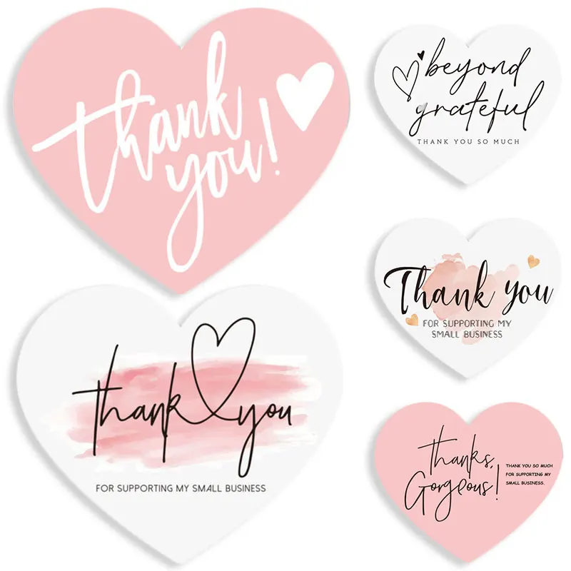 Top Trends: 30pcs Pink Thank You For Supporting My Small Business Cards For Store Retail Card Package Insert Handmade With Love Gift Tag Shoppable Styles