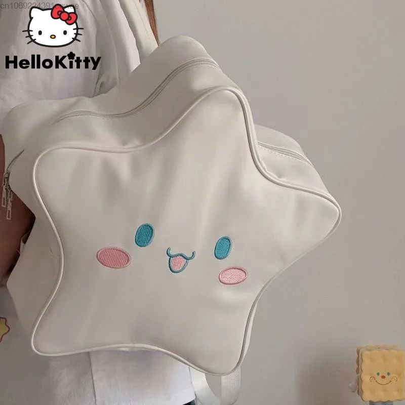 Top Trends: Sanrio Cinnamoroll Cute Anime Star Backpack Girl Y2k Kawaii Aesthetic Organizer Shool Bag Yk2 Travel Fashion New Backpack Female Shoppable Styles