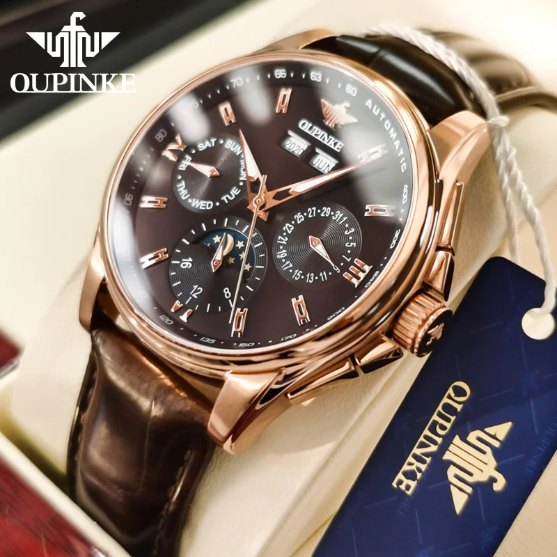 Top Trends: OUPINKE Men&#039;s Watches Top Brand Automatic Mechanical Watches Man Waterproof Sapphire Mirror Luxury Watch For Men Daily Dress Shoppable Styles