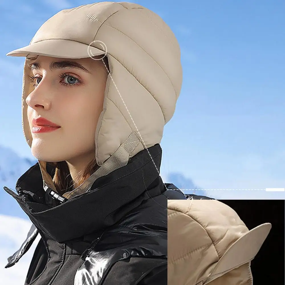 Top Trends: Winter Thermal Hats Down Hats For Men Women Ski Earflap Hat Ultra Lightweight Waterproof Windproof Beanie Outdoor Cold-proof Hat Shoppable Styles