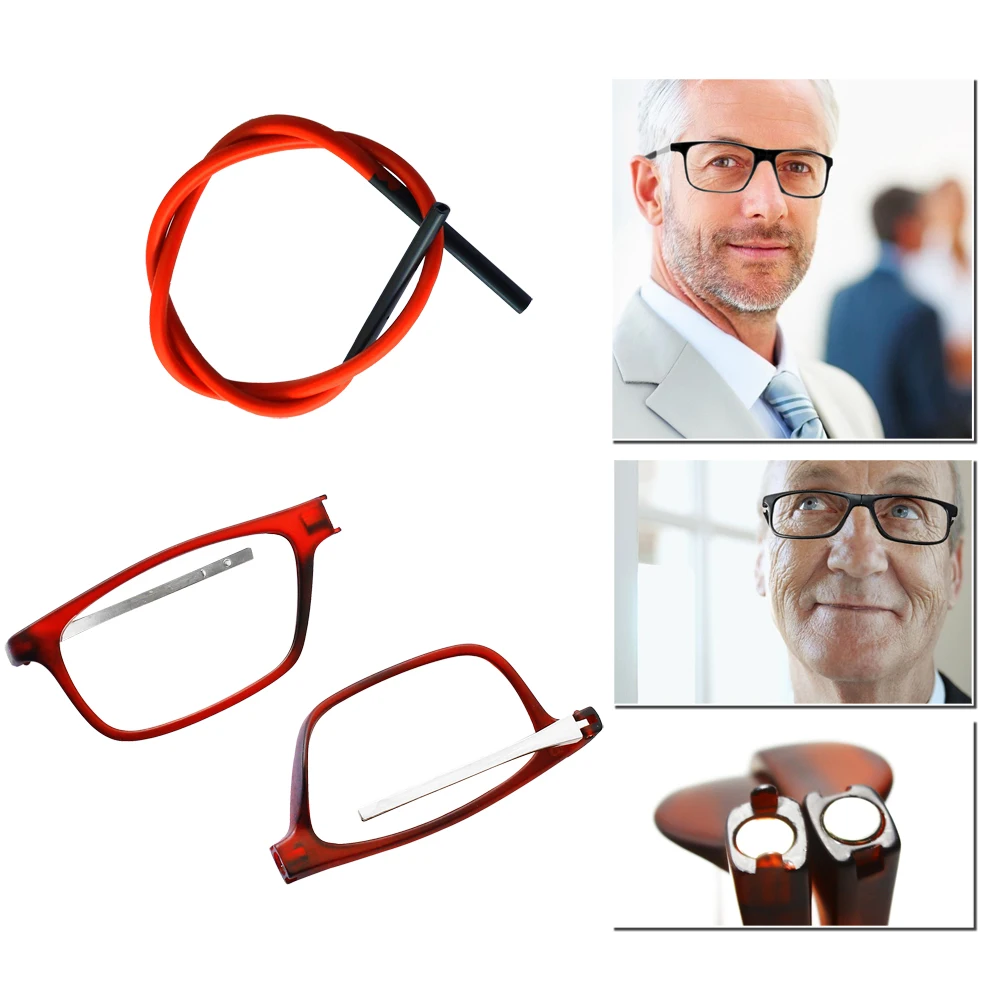 Top Trends: Magnetic Reading Glasses Eyeglass Frame With Magnet For Men With Anti Blue Light Computer Glasses Clear Frame For Women TR90 Shoppable Styles