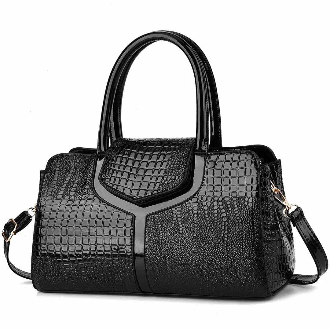 Top Trends: Crocodile Pattern Texture Leather Handbag Fashion Pillow Shoulder Bag Light Luxury Handheld Portable Versatile Satchel Tote Bags Shoppable Styles - Image 3