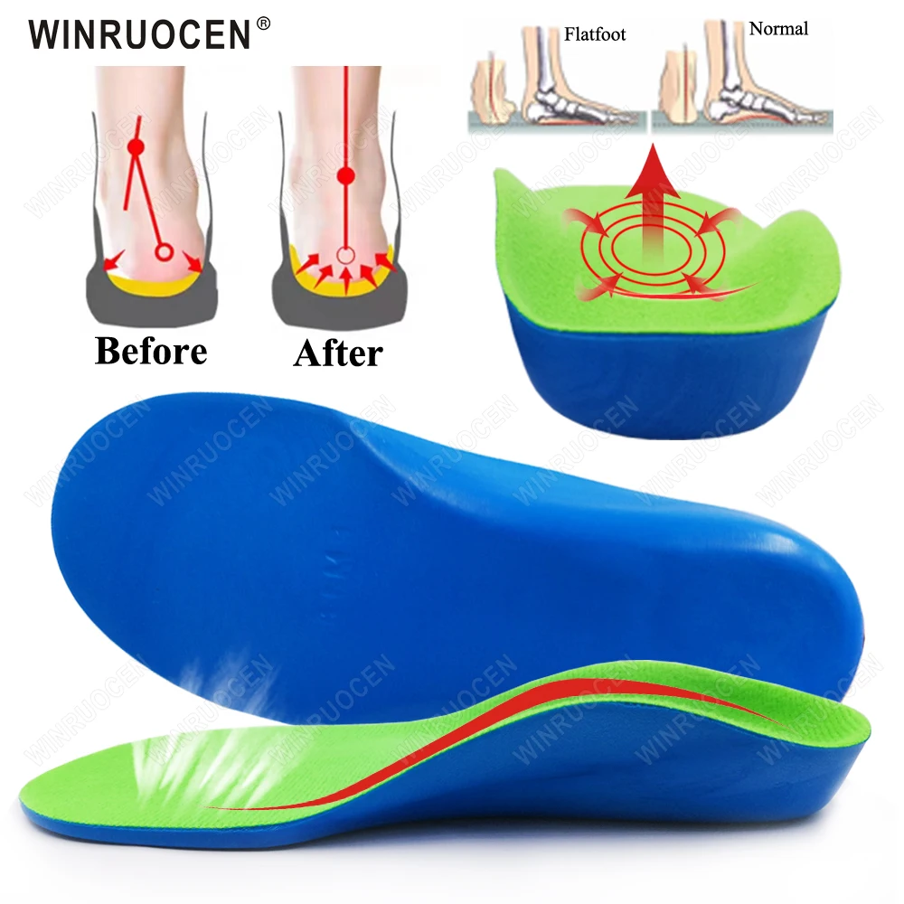 Top Trends: WINRUOCEN Child Professional Arch Support Orthotics Insoles Flat Feet Cubitus Varus XO Leg Plantillas Pad For Shoes Inserts Sole Shoppable Styles