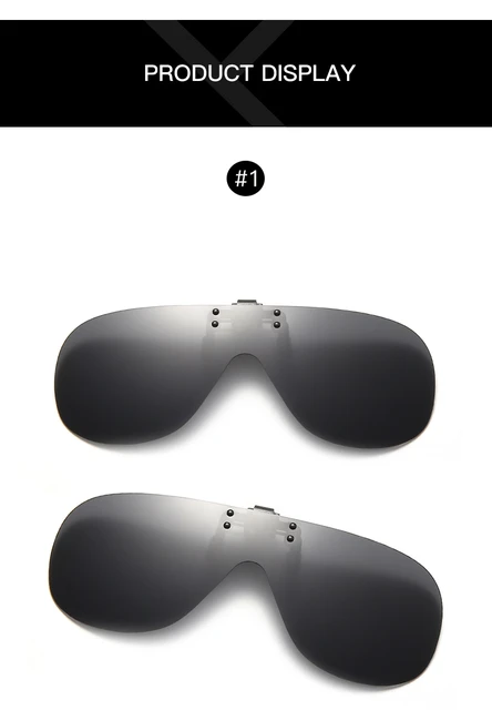 Occhiali Da Sole Polarizzati Clip-On - Montatura Metallo, Ribaltabile, Anti Riflesso UV400 Per Guida E Esterno - Foto 3