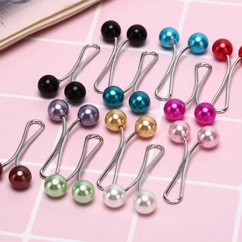 Top Trends: 12pcs Pearl Scarf Brooch Pin Headscarf Shawl Scarf Lady Muslim Scarf Hijab Clip Pin Fixed Strap Anti Slip Brooch Women Accessory Shoppable Styles