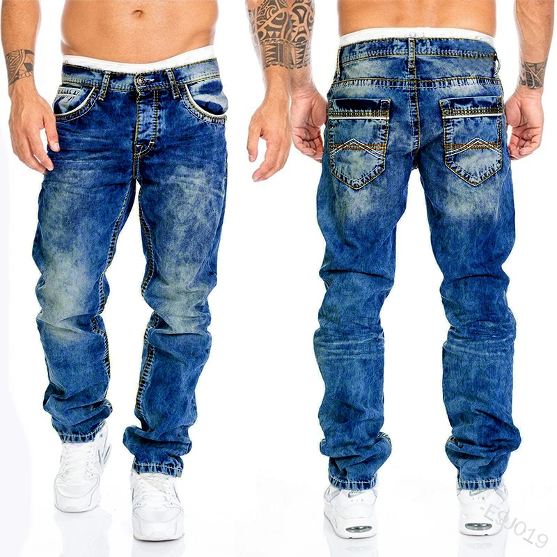 Top Trends: Fashion New Men's Jeans Long Pants 2023 Multi-Pocket Straight Leg Spring And Autumn Daily Casual Sports Clothing Street Jeans Shoppable Styles - Image 5