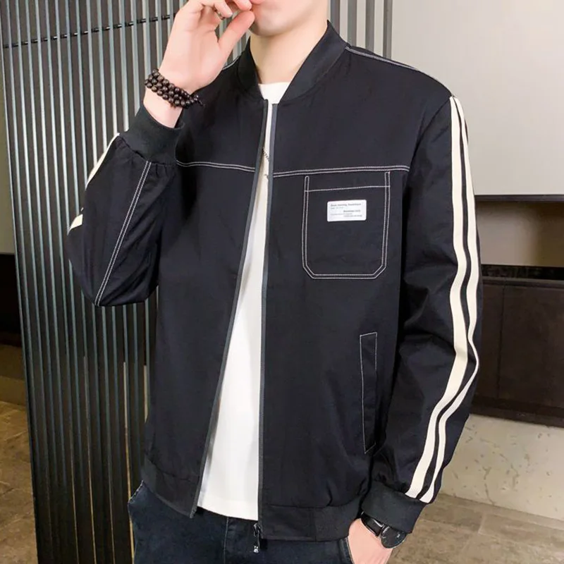 Top Trends: Fashion V-Neck Spliced Pockets Zipper Loose Jacket Coats Men Clothing 2023 Autumn New Oversized Casual Tops Asymmetrical Jackets Shoppable Styles