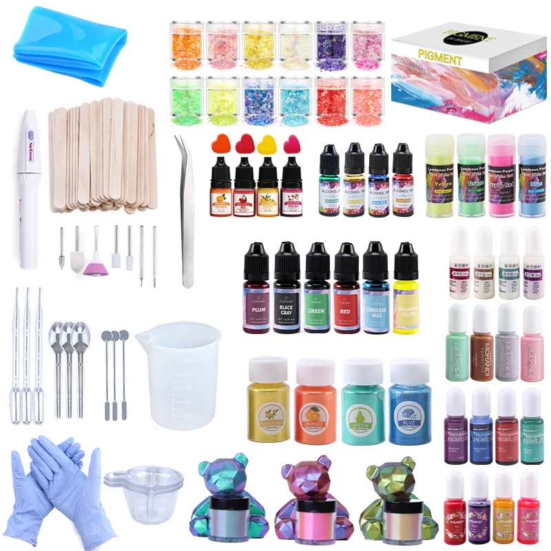 Top Trends: Epoxy Resin Pigment Kit Accessories Liquid Colorant Dye UV Resin Coloring Dye Art Ink For Resin Jewelry Making Handmade DIY Shoppable Styles