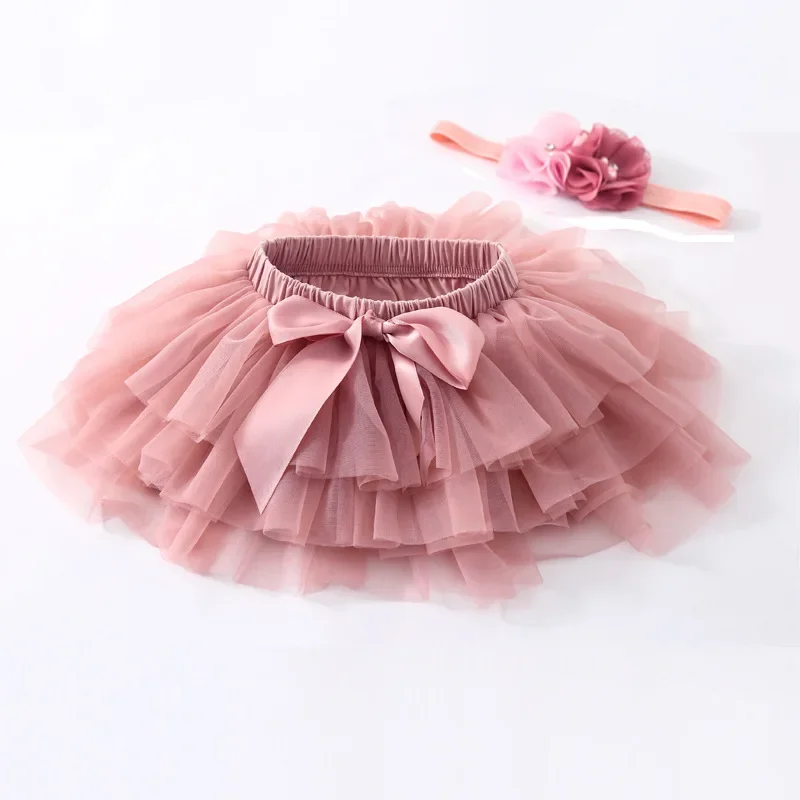 Top Trends: Baby Girls Tulle Tutu Bloomers Infant Newborn Diapers Cover 2pcs Short Skirts+ Headband Set Girls Skirts Rainbow Baby Skirt Shoppable Styles