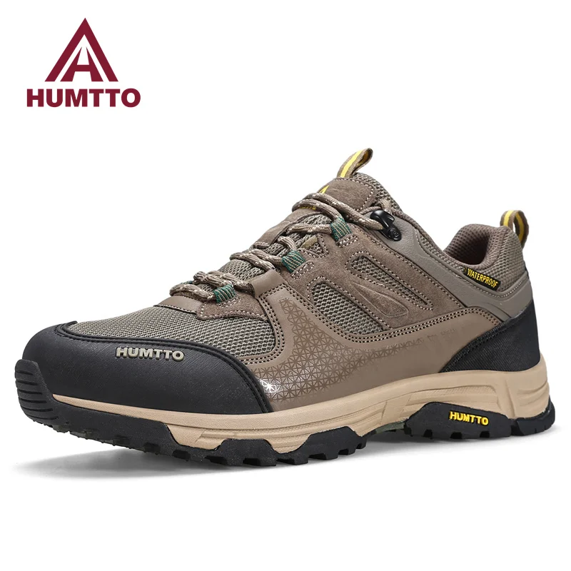 Top Trends: HUMTTO Waterproof Hiking Shoes Outdoor Luxury Designer Sneakers For Men Breathable Sports Mens Trekking Climbing Safty Shoes Man Shoppable Styles