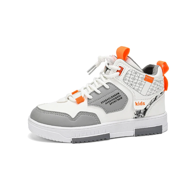 Top Trends: Four Seasons Kids Sneakers High Top Boys Skateboard Shoes Fashion Kids Casual Shoes Children Sports Tennis Walking Shoes 31-39 Shoppable Styles