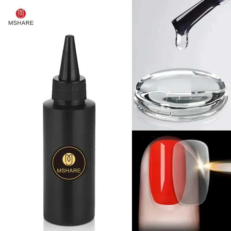 Top Trends: MSHARE 100ml Shiny Top Coat No Wipe Top Nail Gel For Gel Polish Semi-permanent Varnish No Sticker Hard Top Gel Shoppable Styles