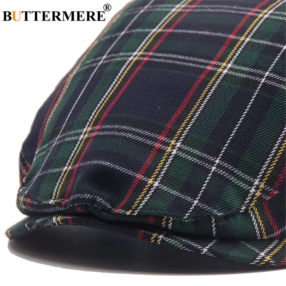 Top Trends: BUTTERMERE Womens Plaid Flat Caps Male Casual Cotton Vintage Berets Hats Summer Spring Classic Checkered Stylish Gatsby Cap Shoppable Styles - Image 5