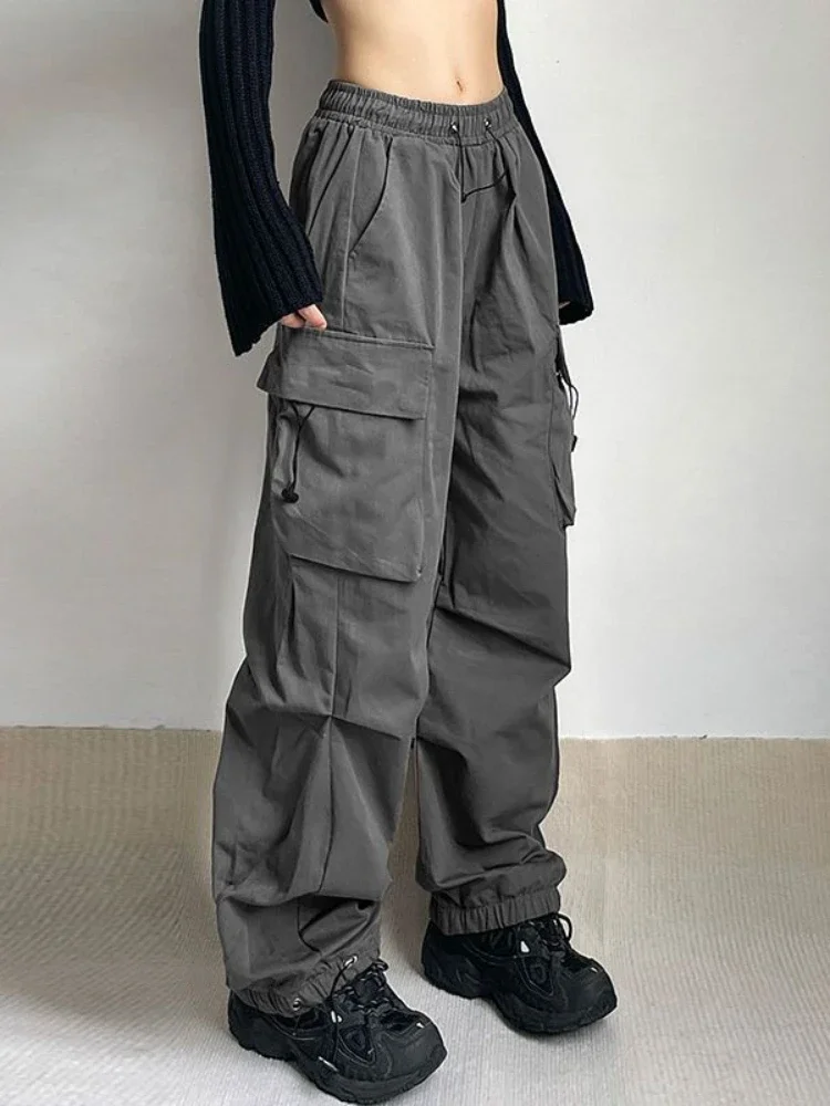 Top Trends: Y2K Women Streetwear Techwear Cargo Korean Harajuku Casual Parachute Pants For Men Sweatpants Wide Leg Joggers Trousers Clothes Shoppable Styles