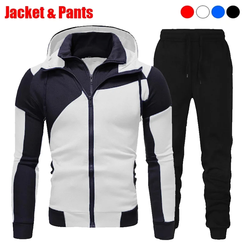 Top Trends: Autumn Winter Men's Fashion Sets Warm Coats And Trousers Two Piece Set Casual Streetwear Jackets Outdoor Tracksuits Shoppable Styles