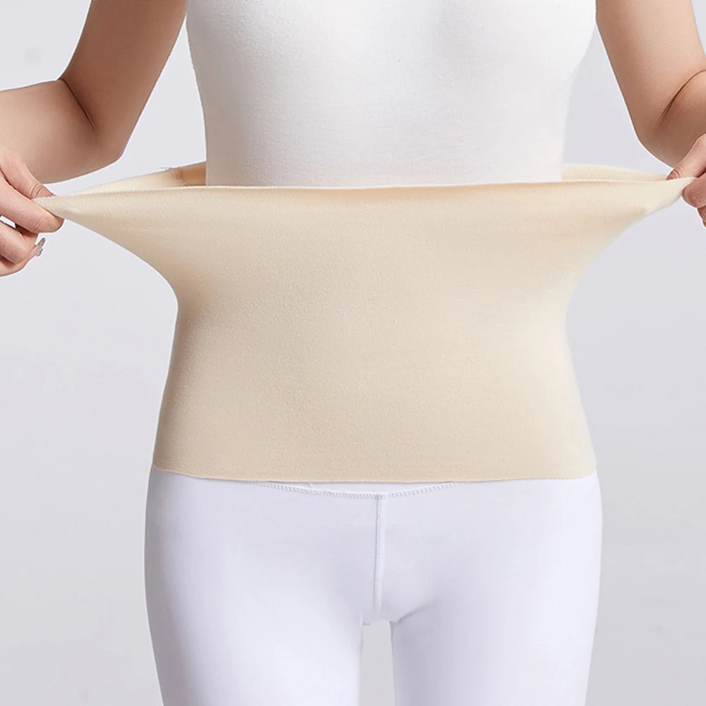 Top Trends: Winter Warm Thermal Waist Support Unisex Elastic Cotton Cloth Abdomen Back Pressure Warmer Inner Wear Belly Protector 2023 New Shoppable Styles