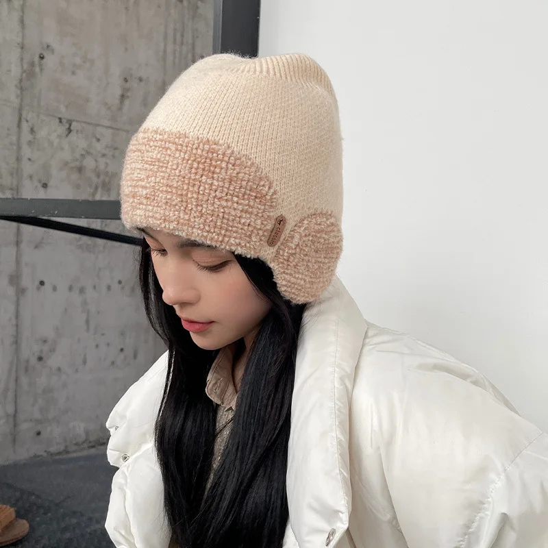 Top Trends: New Unisex Winter Knitted Hat With Ear Protection Fashion Beanie Hats For Men Women Outdoor Earflap Hat Classic Keep Warm Cap Shoppable Styles