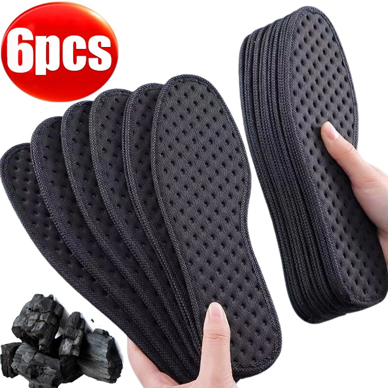 Top Trends: 6pcs Bamboo Charcoal Deodorant Insoles For Shoes Plant Antibacterial Breathable Sports Insole Absorb-Sweat Soles Shoes Pads Shoppable Styles