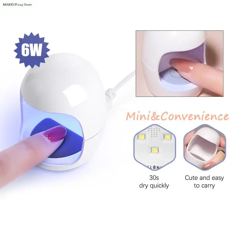 Top Trends: 1pc 6W Egg Shape UV Nail Lamp Dryer Mini Single Finger Egg Phototherapy Machine Nail Dryer Shoppable Styles