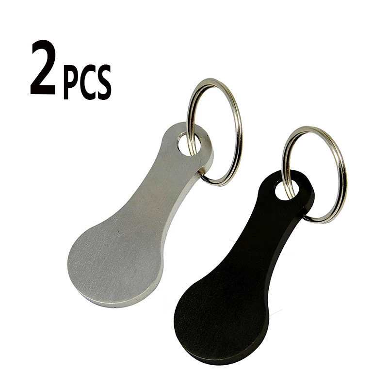 Top Trends: 2PCS Shopping Cart Token Key Ring Recycled Aluminum Alloy Key Chain Accessories Keychain Charms Metal Vintage Keychain Shoppable Styles