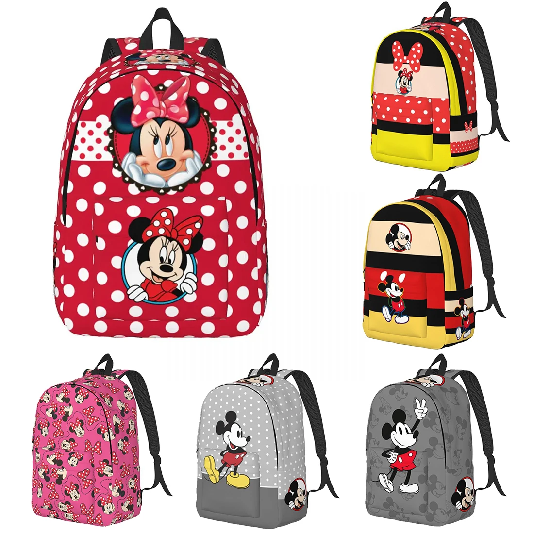 Top Trends: Cute Minnie Mouse Backpack For Girl Boy Mickey Bags Schoolbag Travel Storage Accessories Gifts For Kids Shoppable Styles