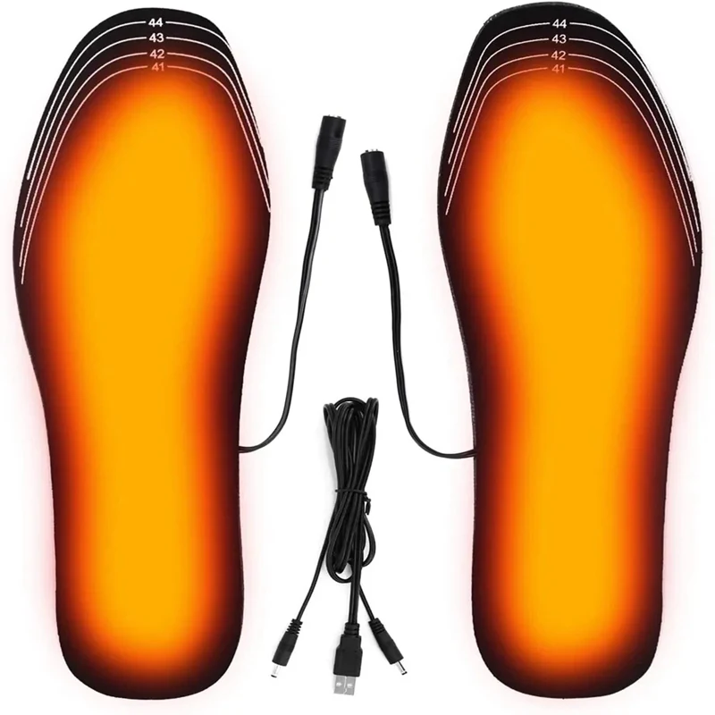 Top Trends: 1Pair USB Heating Shoes Insole Quality Winter Warm Insoles For Feet Men Women Electrically Heated Shoe Sole Non Slip Shoe Pads Shoppable Styles