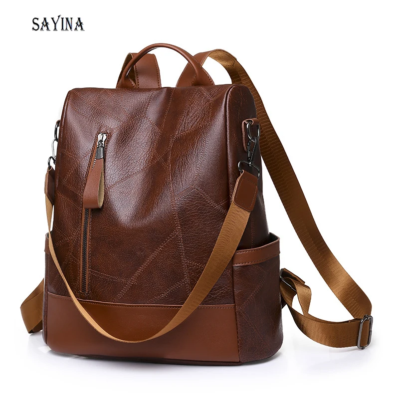 Top Trends: Women Backpack Designer High Quality Soft Leather Simple Fashion Backpack Large Capacity Antitheft Shoulder Bags Travel Backpack Shoppable Styles