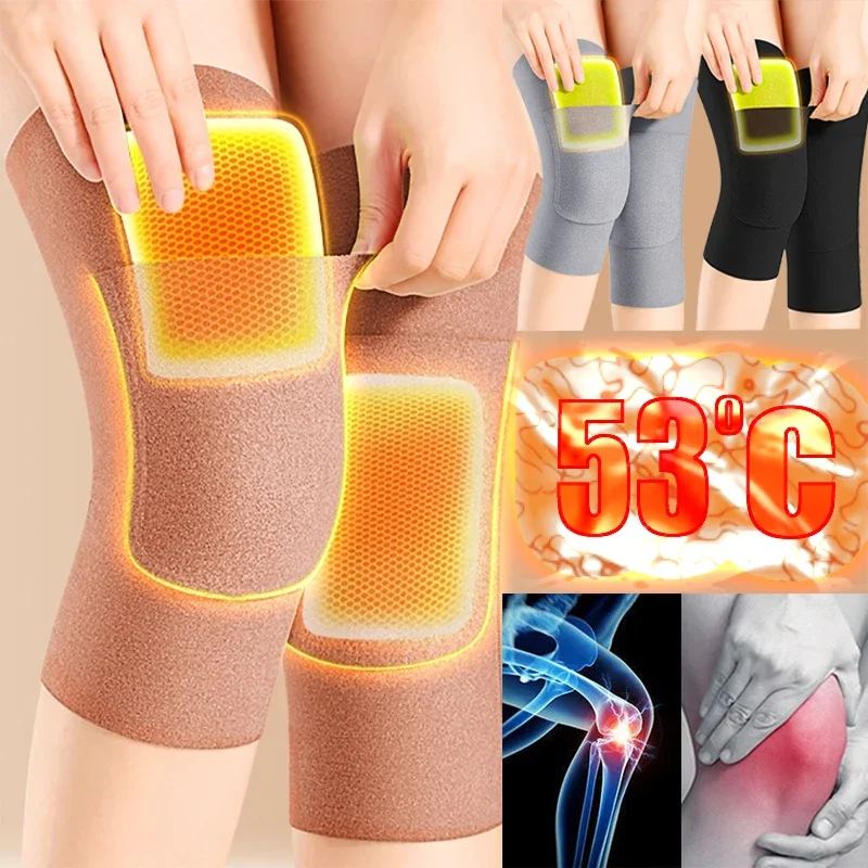 Top Trends: Duchenne Warm Knee Pad With Heating Sticker Pads Pocket Leg Sleeve For Elder Legs Cold-proof Winter Leg Warner Kneepad Kneecap Shoppable Styles