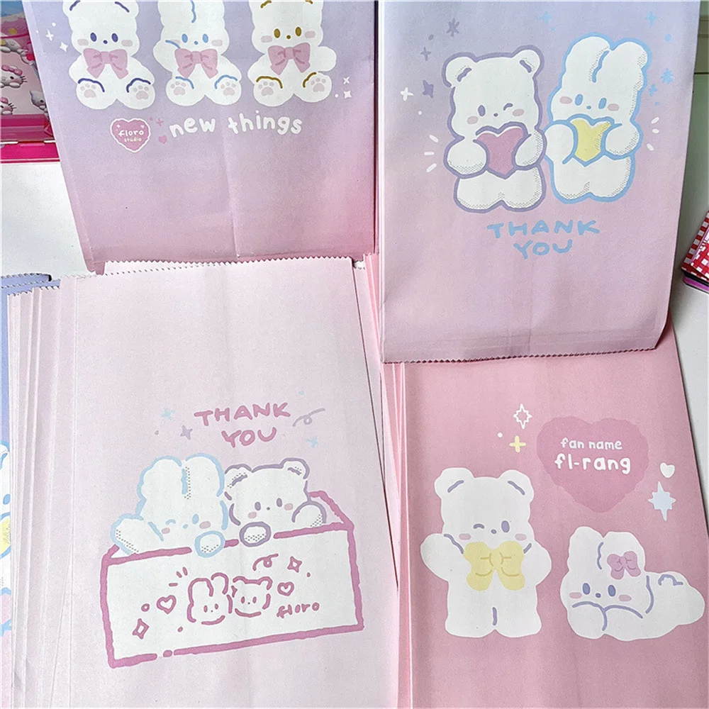 Top Trends: Korean Ins Style Cute Bear Gift Packaging Bag Bread Food Paper Bag Sundries Home Storage Organizer Jewelry Makeup Cosmetics 2023 Shoppable Styles