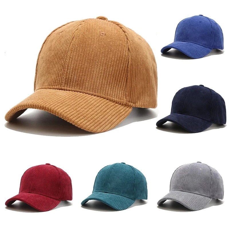 Top Trends: Spring Autumn Corduroy Baseball Cap Unisex Vintage Baseball Hat Women Men Outdoor Adjustable Hip Hop Gorras Snapback Shoppable Styles