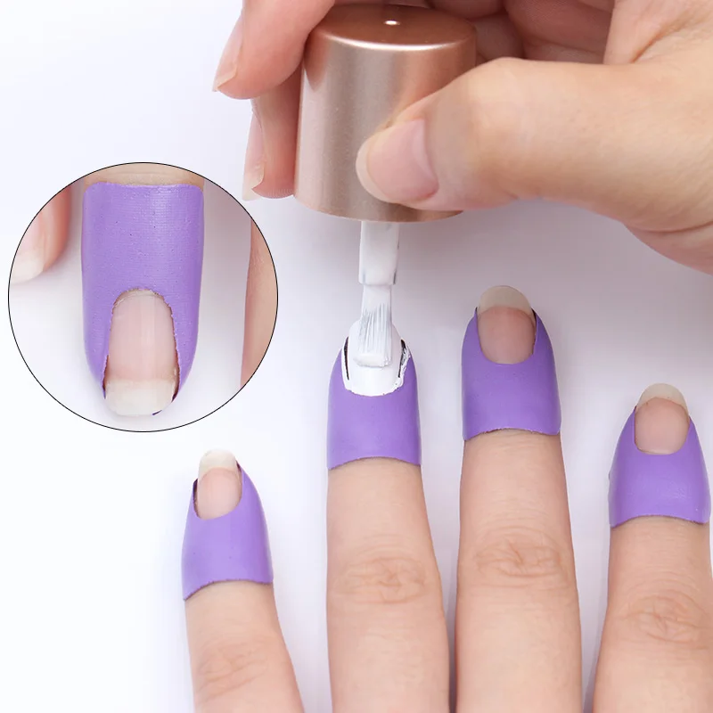 Top Trends: U-shape Nail Form Guide Sticker Stripping Tape Anti-splash Protection Nails Creative Fingerprint Stickers Finger Skin Protection Shoppable Styles