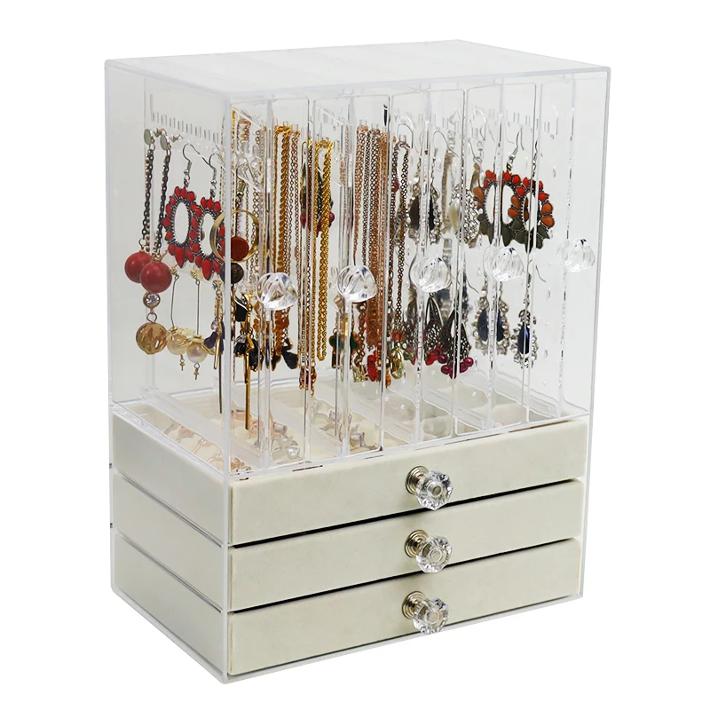 Top Trends: Jewelry Organizer Box Storage Large Size Transparent Acrylic Display Case Hanging Necklace Earrings Jewelry Boxes Stray Kids Shoppable Styles - Image 3