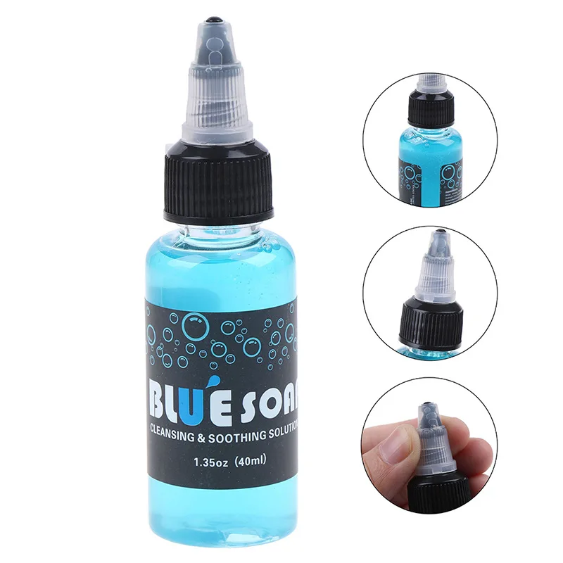 Top Trends: 40ml Tattoo Cyanobacteria Blue Soap Post-tattoo Foam Cleaning Blue Rui Tattoo Consumables Supplies Tattoo Ink Shoppable Styles