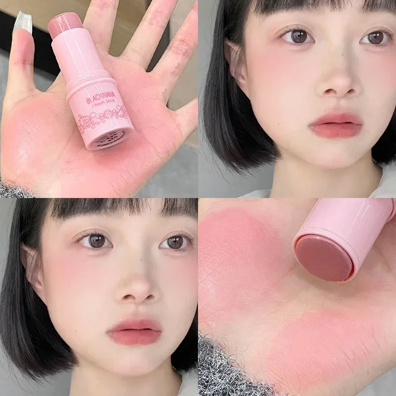 Top Trends: 1pcs Pink Peach Blush Stick Waterproof Brightening Face Contouring Shadow Blusher Long-lasting Tint Cheek Korean Makeup Cosmetic Shoppable Styles