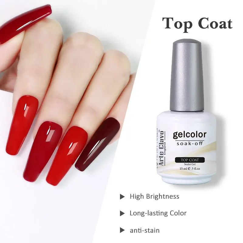 Top Trends: Arte Clavo 15ml Base Coat Gel Top Coat Gel Varnish Nails Art Lacquer Soak Off Gel Base Nail Polish UV LED Nail Primer UV Topcoat Shoppable Styles - Image 5